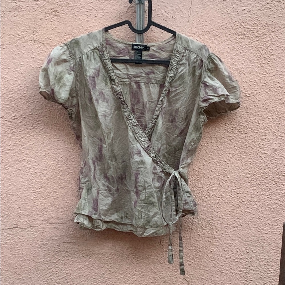 Vintage Silk DKNY Women's Wrap Blouse